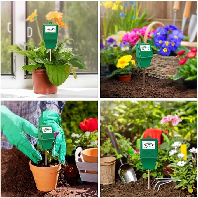 Soil Moisture Meter,2 Pack Plant Hygrometer Moisture Sensor Plant Water Monitor for Potted Plants,Garden,Farm, Lawn(No Battery Needed)
