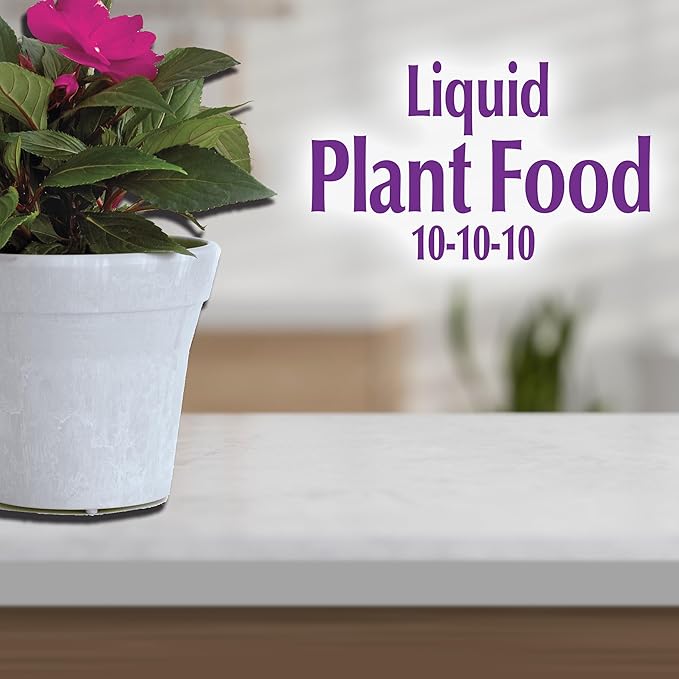 Bonide Houseplant Liquid Plant Food 10-10-10, 8 oz Concentrated Fertilizer for Indoors, Use Every Time You Water