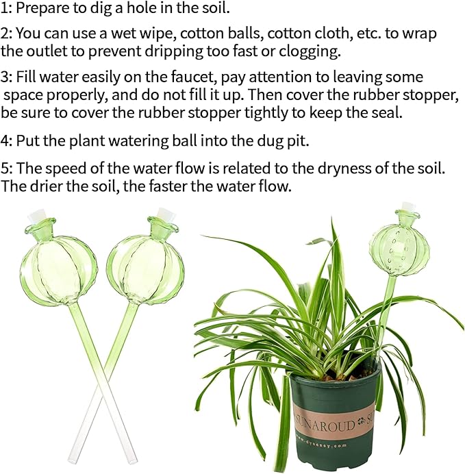 KGCCIZI Self Watering Planter Insert. Plant Watering Devices. 3-Pack Cactus Plant Watering Bulbs. Plant Watering Globes. Plant Gifts Plant Lover Gifts