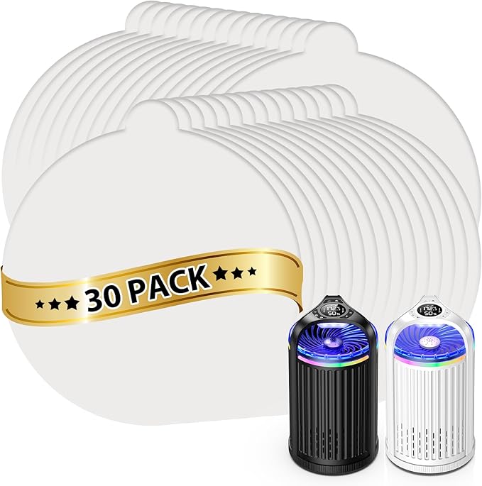 Flying Insect Traps Indoor for Fruit Flies, Moths, Fungus Gnats, Mosquitos Refill Pack of 30