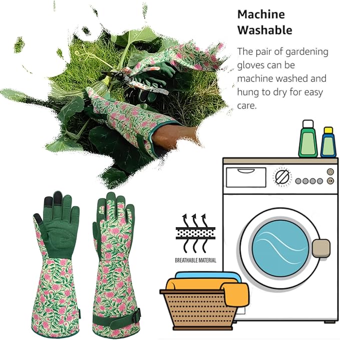 Thorn-proof Gardening and Garden Gloves,Durable Long Rose Yard Work Glove,Gifts for Men Women,Touchscreen