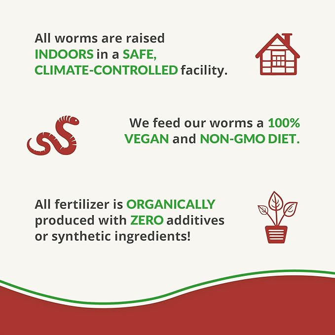 Worm Bliss (2 Gallons) - Organic Worm Castings for Plants & Gardening - OMRI-Listed Earthworm Castings for Plants, Vegetables, Flowers, & Potting Soil - Organic Garden Fertilizer Rich in Nutrients