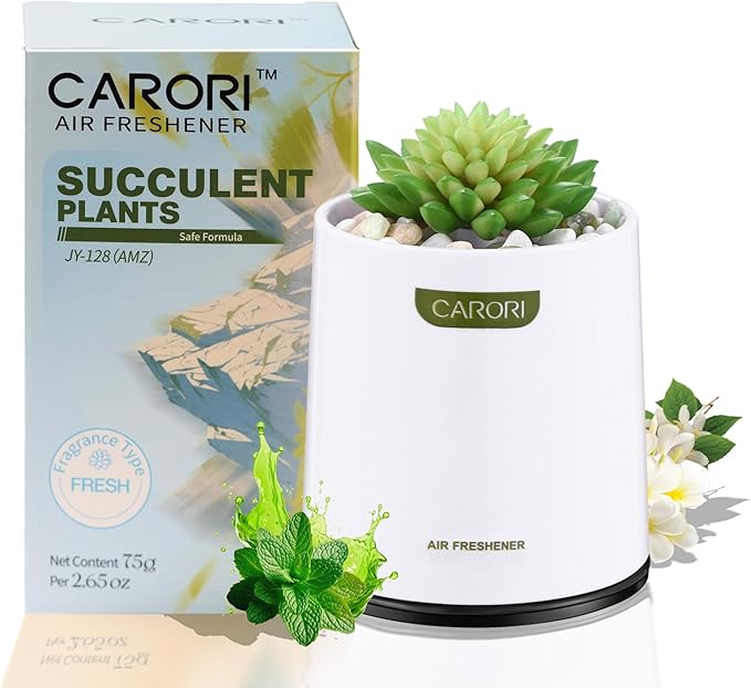 Artificial Succulent Plants with Subtle Fresh Scent, Faux Indoor Plants for Home Decor, Small Fake Plant for Bathroom, Bedroom, Office Decor, Aesthetic Room Accessories, Housewarming Gift