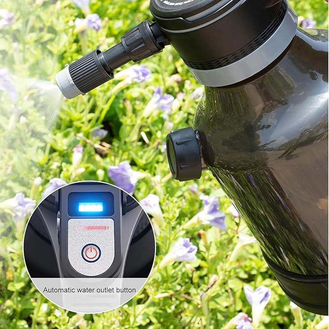 Electric Spray Bottle – 3L Cordless Automatic Mister, Adjustable Nozzles, Sturdy Rechargeable Watering Device | 28x26cm Plant Sprayer for Garden Home Lawn Outdoor Patio Driveway Efficient Plant Care