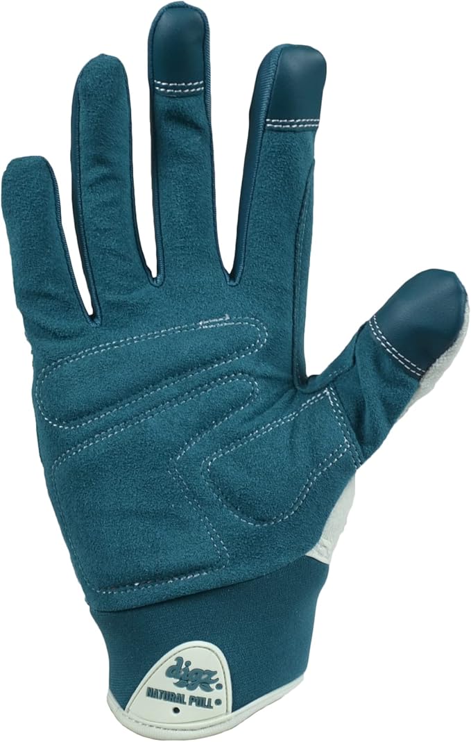 DIGZ Medium High Performance Garden Gloves for Women Thorn Proof Touchscreen Reinforced Palm Coral Floral 77861-23