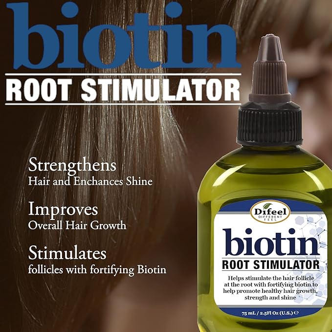 Difeel Biotin Pro-Growth Root Stimulator & Difeel Biotin Premium Hair OIl 2.5 oz. - 2-PIECE Boxed Gift Set - Biotin Hair Treament Collection for Hair Growth
