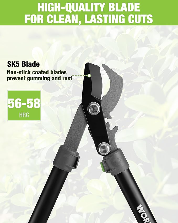 WORKPRO Bypass Lopper for Gardening, 28" Branch Cutter with 1.5" Cutting Capacity, Heavy Duty Pruning Shear Featuring Gear System for Tree Trimming, Tree Cutter Handheld with SK5 Blade