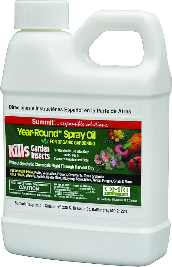 Summit 113-12 Year-Round Spray Oil for Garden Insects Concentrate, 16-Ounce