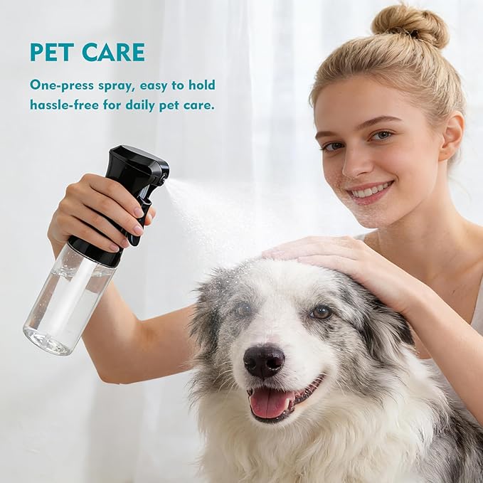 Continuous Spray Bottle, 6.8 OZ Hair Spray Bottles, Ultra-Fine Mister Spray Bottle for Hairstyling, Cleaning, Plants, Pets, Salons, and More (1 Pack)