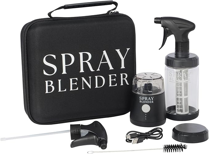 Create Plant-Based Sprays in Minutes with Powerful Electric Blender & Glass Spray Bottle, Perfect for BBQ, Grilling & BPA-Free, Food-Grade