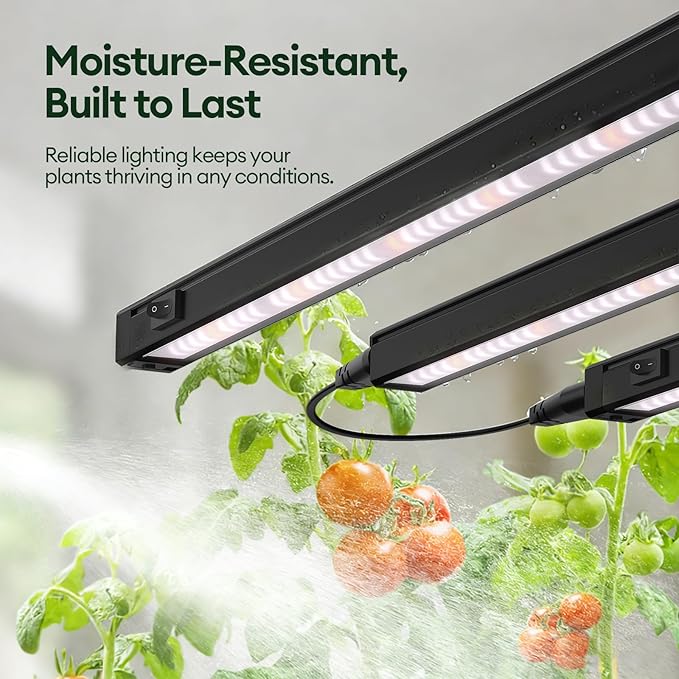 Maygrove Plant Grow Light 1ft, Tunable Full Spectrum LED Grow Light Strips 28W (4 x 7W), T5 Growing Lamp for Indoor Plants, Greenhouse, High PPFD, 4-Pack