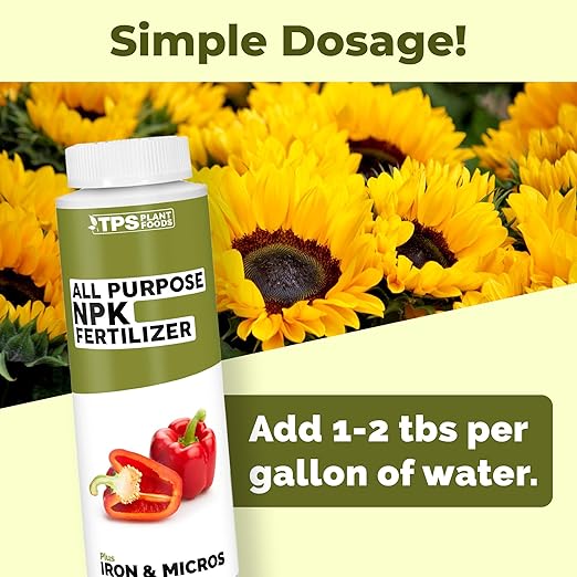 All Purpose NPK Fertilizer – Complete Liquid Plant Food for Balanced Nutrition, Vigorous Growth & Strong Root Development, 8 oz