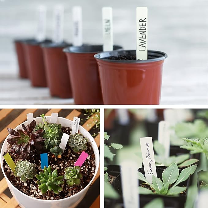 1000 PCS Plastic Plant Labels for Seeding Plant Tags for Outdoor Garden, Waterproof Labels for Pot Garden Stake