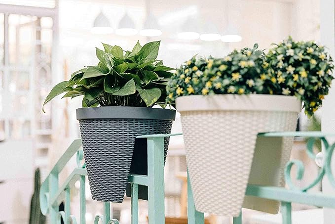 Plastia 30cm - Grey & Green Self-Watering Planter