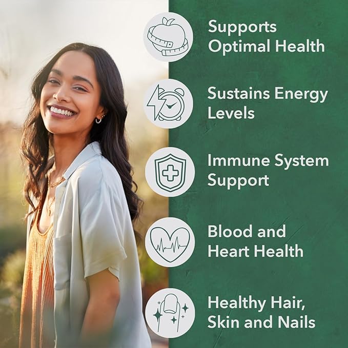 PlantFusion Organic Multivitamin for Women with Iron, One Daily Vegan Multivitamin with Plant Based B12, D3 & Whole Food Blend for Energy & Immune Support - 30 Tablets (1 Month Supply)