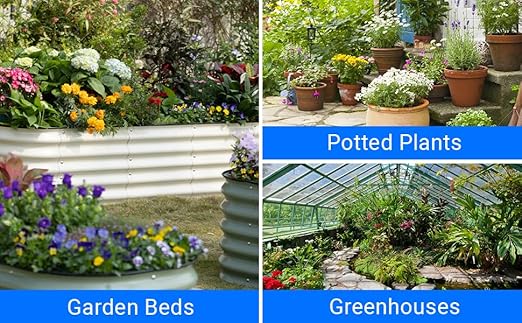 Fast-Lock Drip Irrigation System Kit for Garden Watering with 40 Adjustable Nozzles, Leak-Proof & Easy-Connect Irrigation Kit with 1/2" & 1/4" Tubing, for Greenhouse, Lawn, Indoor Pots (40FT + 197FT)