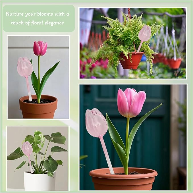 4 Pack Self-Watering Globes for Plants, Automatic Watering Bulbs for Indoor Outdoor Plants, Plant Watering Spikes for Vacation