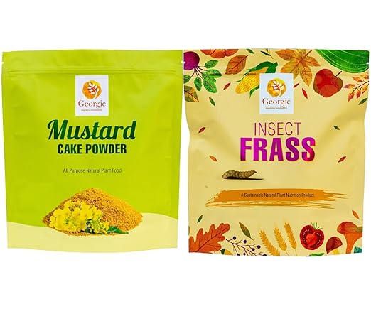 Natural Mustard Oil Cake Powder As Fertilizer for All-Purpose Fertilizer Concentrate for Flower, Vegetable, Herb, Fruit Tree (Mustard + Insect)