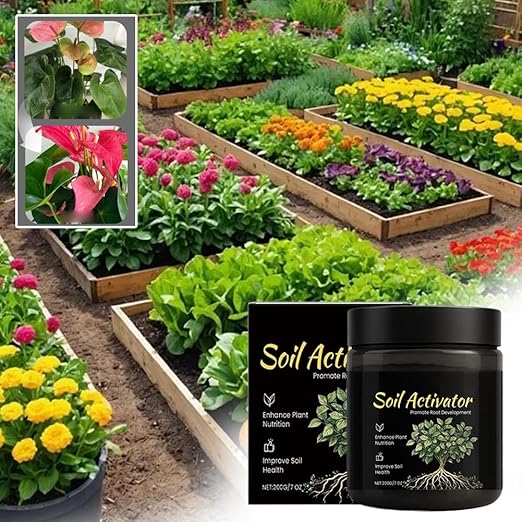 Water Soluble Soil Activator for Plants, Soil Conditioner to Loosen Compacted Dirt & Promote Root Growth, for Lawns, Gardens, Potted Plants, Vegetables & Flowers