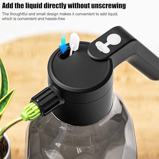 Electric Spray Bottle - 2L Indoor Watering Can for Plants, Automatic Plant Mister, Rechargeable Battery Powered Sprayer | Pump Sprayer for Gardening Lawn Yard Grass Car Cleaning Flowers Vegetables