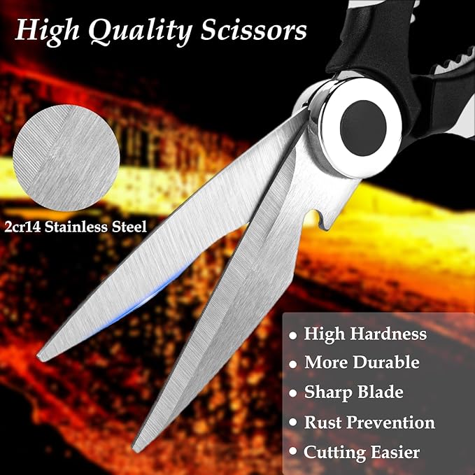 2 Pcs Garden Shears Flower Scissors, Multifunctional Gardening Floral Pruning Shears, Premium Thickened Stainless Steel Floral Scissors for Flower Bar Supplies, Fruits, Plant, Potted Landscapes