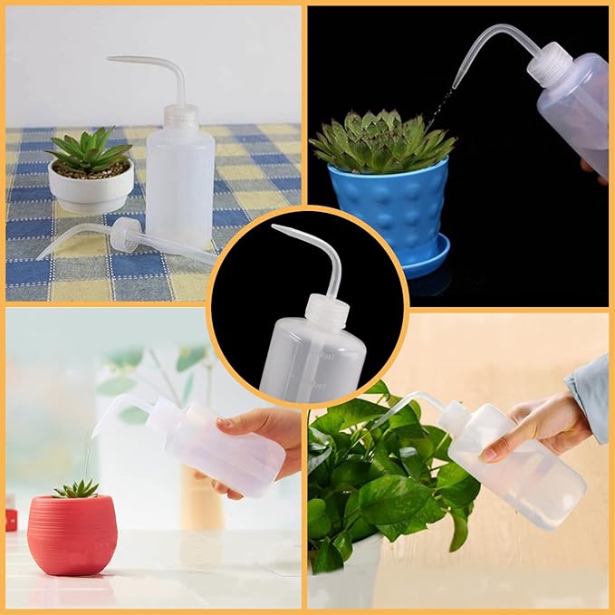 Bonsicoky 3 Pcs 500ml Squeeze Bottle Plant Watering Bottle Can, Plastic Succulent Watering Bottle Can for Indoor Plants