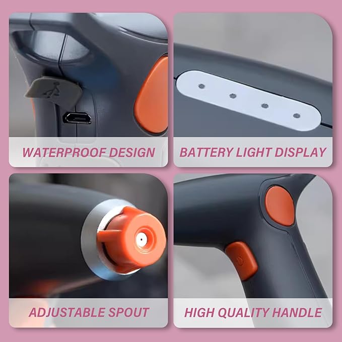 Electric Sprayer, 1000ml Electric Spray Bottle with Adjustable Nozzle, Waterproof Water Sprayer, Rechargeable Plant Mister for Garden Indoor Outdoor, Style 2, Decoración del hogar