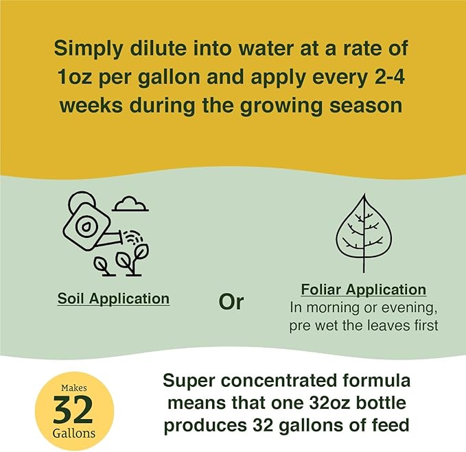 Farmer’s Secret Soil Revitalizer (32oz) - Organic (OMRI Listed) Dirt Health Booster - Liquid Compost Soil Amendment - Activated Humic Acid - Great for Fall/Spring Application