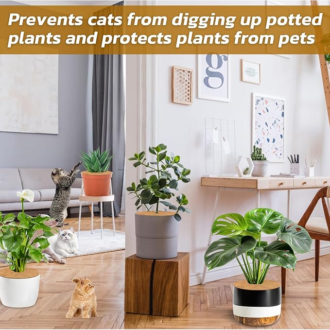 Legigo 10pcs Coconut Fiber Mulch Ring Tree Plant Protector Mat, 11.8 Inch Natural Coco Coir Tree Mulch Ring Plant Pot Soil Cover, Tree Rings Disc Plant Cover for Indoor Outdoor Plants, Landscaping