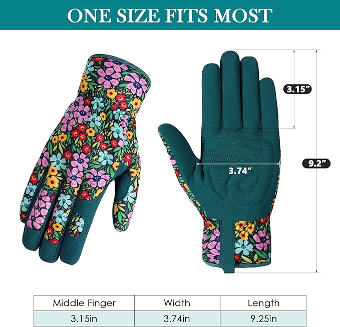 Trifabricy Gardening Gloves for Women, Breathable Leather Garden Gloves with Grip, Thorn-Proof Puncture-Resistant Work Gloves