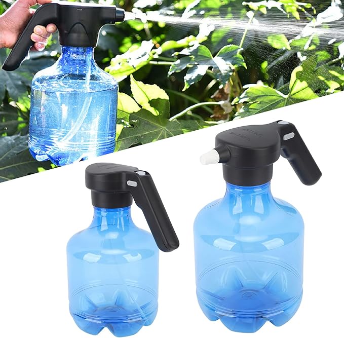 Tyenaza Electric Spray Bottle, 3L Rotating Nozzle Automatic Garden Sprayer Can 800mah USB Rechargeable Continuous Spray Bottle for Garden, Fertilizing, Cleaning(Blue)