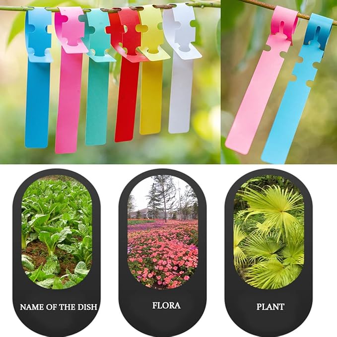 200Pcs Red Plant Labels Plant Tags Wrap Around Hanging Tags Adjustable Outdoor Nursery Garden Labels Sun-Proof Reusable Tree Markers with 2pcs Waterproof Permanent Marker Pen (200pcs Red)