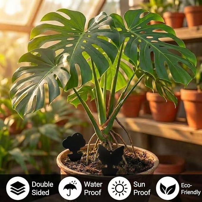 100 Pcs Sticky Traps for Fungus Gnat (Plants), Fruit Fly, Whitefly, and Fly, Yellow Sticky Insect Catcher Traps for Indoor/Outdoor, Kitchen, and Plants, High-End Glue, Non-Toxic (100 Pcs Black)