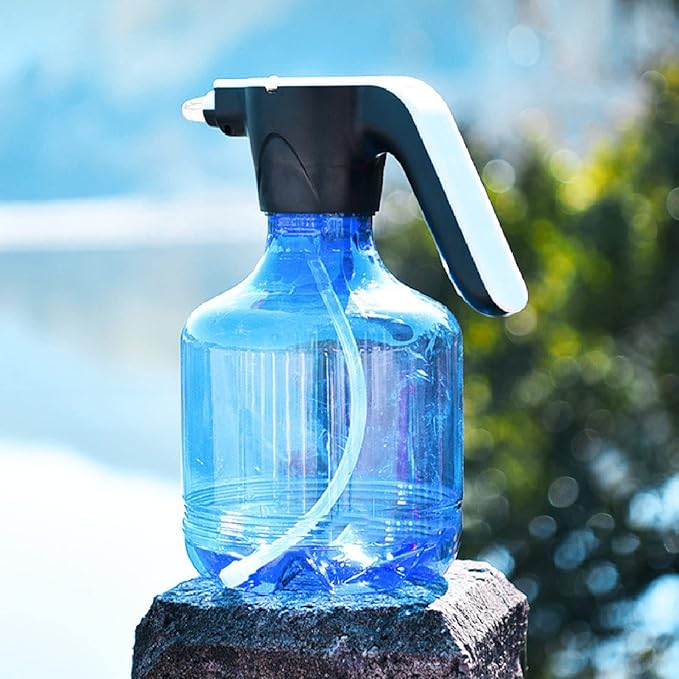 Tyenaza Electric Spray Bottle, 3L Rotating Nozzle Automatic Garden Sprayer Can 800mah USB Rechargeable Continuous Spray Bottle for Garden, Fertilizing, Cleaning(Blue)