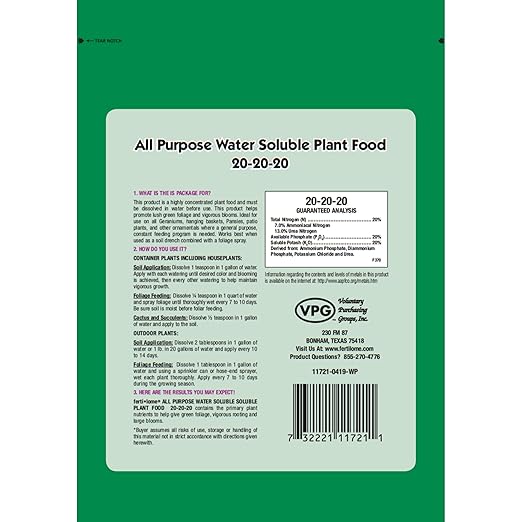 Fertilome (11723) All Purpose Water Soluble Plant Food 20-20-20 (15 lb.)