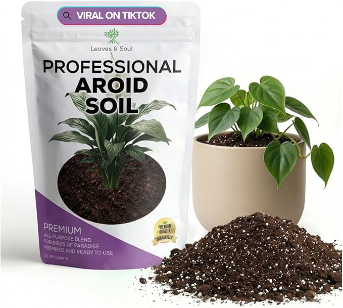 Professional Aroid Soil | Premium All Purpose Blend | Large 2.2 Quarts | Ready to Use for Indoor Plants | Peat Moss, Coco Coir, Perlite, Dolomite