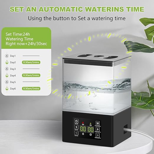 Automatic Watering System for Potted Plants,2 in 1 Automatic Drip Irrigation Kits Indoor 1.3L Tank Plant Watering System for Plants w/Programmable Water Timer,Auto & Manual Watering Mode & LED Display