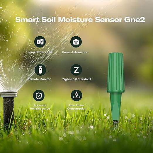 THIRDREALITY Smart Soil Moisture Sensor Gen2 3Pack,Zigbee hub Needed, nhanced Signal Stability,Capacitive Moisture Monitoring,Garden Planting, Compatible with Hubitat,SmartThings,Home Assistant,Homey
