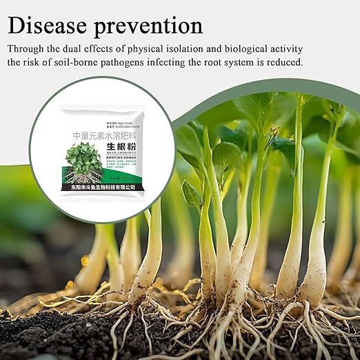 Rooting Powder, with Pathogen Risk Reduction, 25g, Cutting Propagation Hor-Mone, Root Growth Stimulant, Promotes Strong Healthy Roots, for Garden Trees Vegetables Lawn Patio Soil Indoor Plants