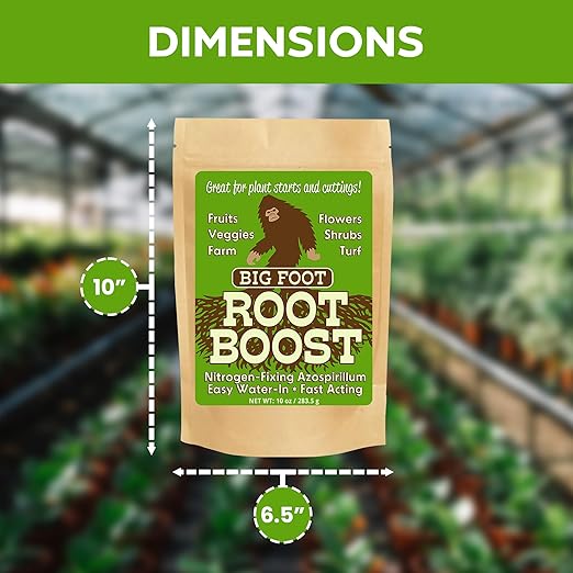 Big Foot Probiotic Root Boost Water Soluble Powder For Established Plants and Transplants - GROW ROOT SIZE, Increase Nitrogen, Grow New Plants from Cuttings, Pea Inoculant - 10 oz