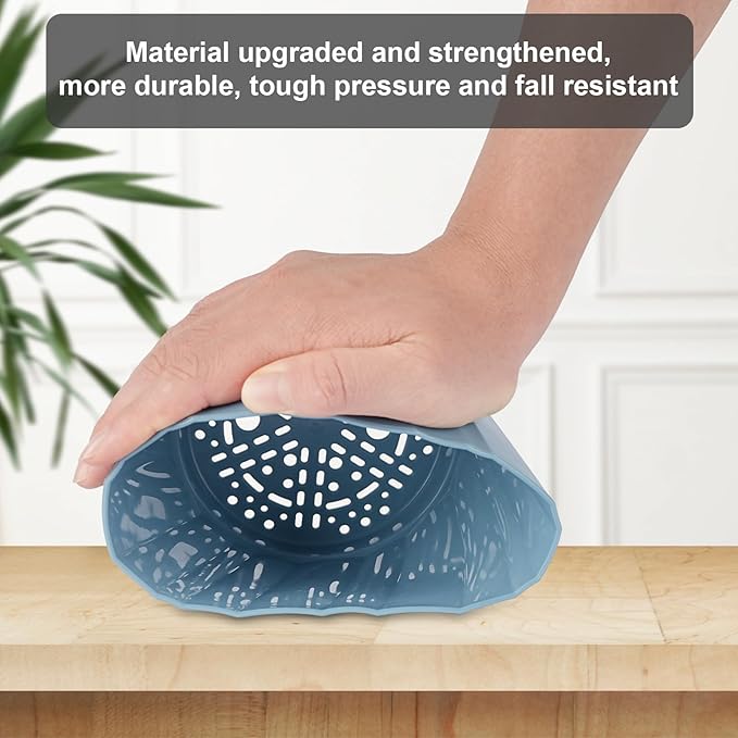 KIMCHOMERSE Self Watering Plant Pots 4.7 Inch, 6 Pack Indoor Planters with Drainage Holes & Saucers, Decorative Flower Pots for Home Office Decor (2 White, 2 Pink, 2 Blue)