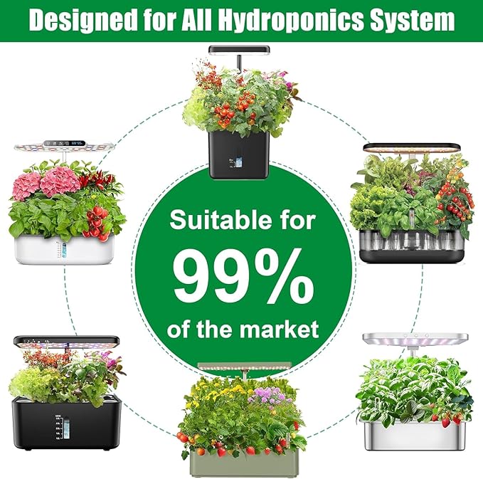 Gourmet Herb Seed Pod Kit, 12 Universal Indoor Herb Seed Pod Set with Parsley, Thyme, Mint, Cilantro, Dill, and Oregano - Compatibility with All Hydroponic Systems