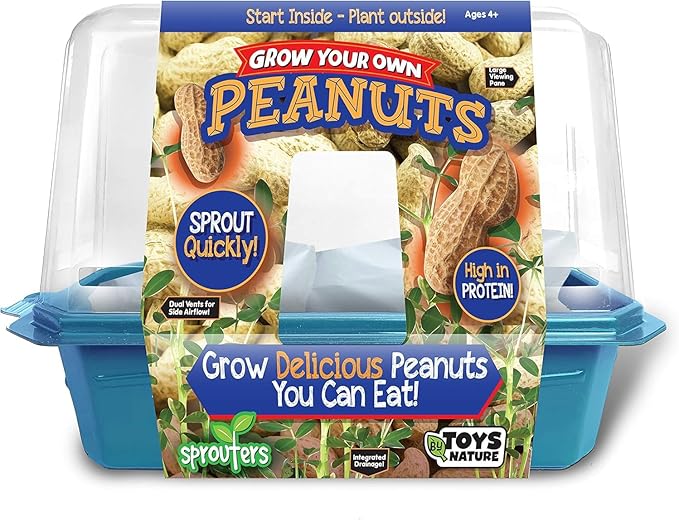 Unique Gardener Peanut Plant Garden Kit, Grow Delicious Healthy High Protein Peanuts, Planting Indoor Seeds and Outdoor Gardening Plants, Includes Everything Needed Just Add Water