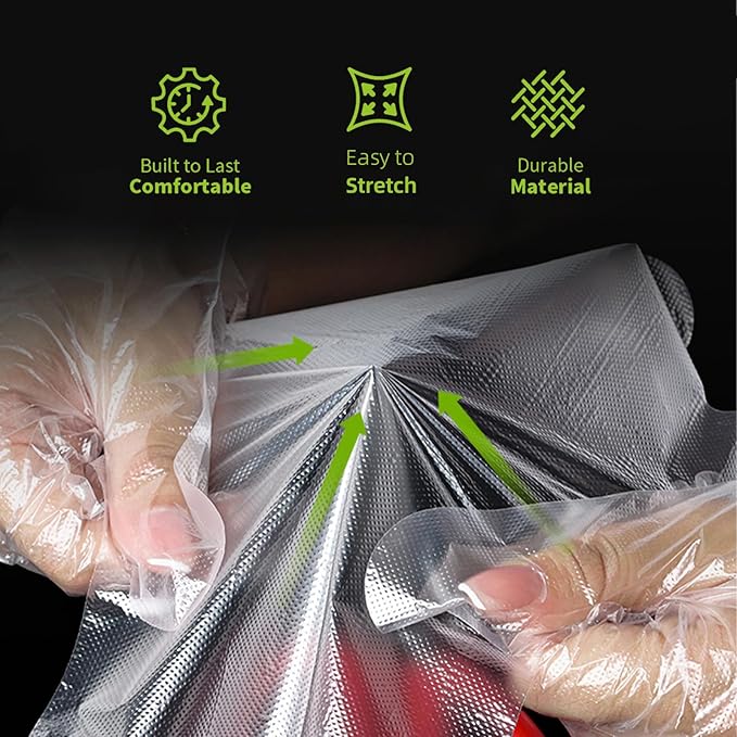 Disposable TPE Gloves Latex-Free Powder-Free BPA-Free Food Safe 100/400 Packs for Food Handling, Gardening, Cleaning