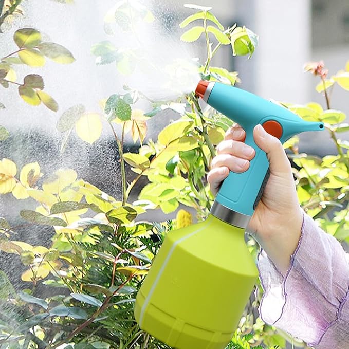 Electric Sprayer, 1000ml Electric Spray Bottle with Adjustable Nozzle, Waterproof Water Sprayer, Rechargeable Plant Mister for Garden Indoor Outdoor, Green, Decoración del hogar