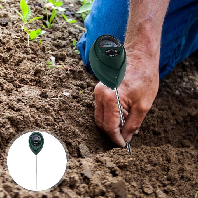 VICASKY Soil Moisture Meter Deep Use Hygrometer Sensor Water Monitor Indicator for Garden Farming Lawn Indoor and Outdoor No Batteries Required 10.43 Inch