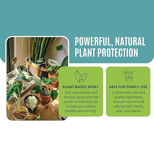 Colton’s Plant Control Ready-to-Use Natural Plant Spray – Maximum Strength Pesticide, Fungicide & Miticide for Spider Mites, Powdery Mildew, and Mold – Safe for Indoor, Outdoor & Garden Use (32 oz)