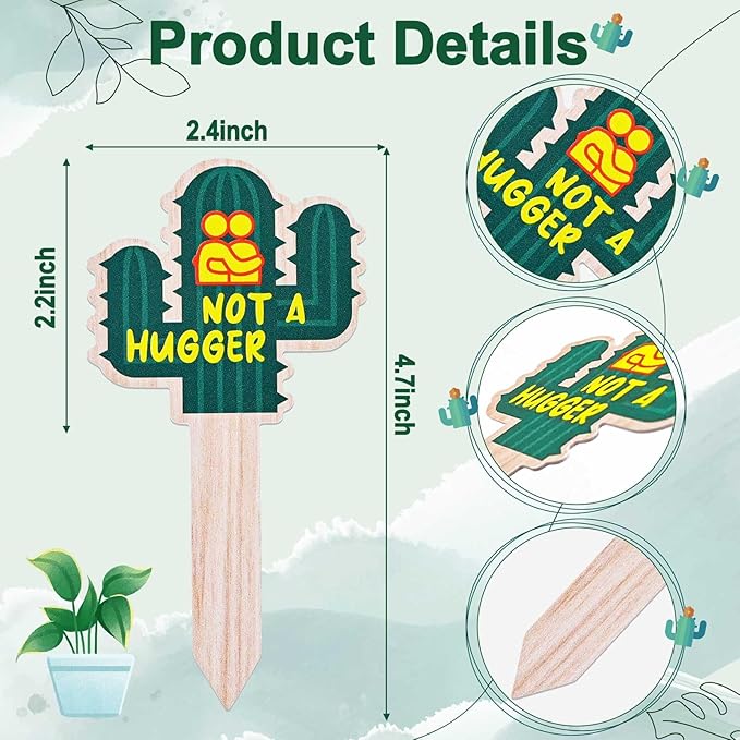 JUYRLE Funny Plant Labels - 15 Pack Garden Markers for Succulent Flowers, Greenery, Seedling Plants - Waterproof, Outdoor/Indoor Patio Tags, Garden Stakes