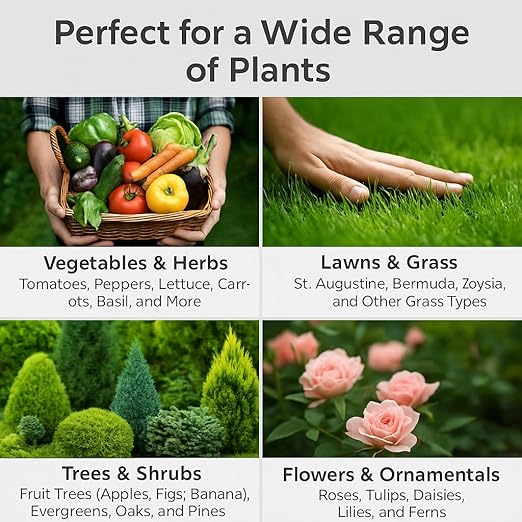 Gardenera 13-13-13 Slow Release Granular Fertilizer – All Purpose Plant Food 13 13 13 for Outdoor Grass, Vegetables, Roses, Flowers, Shrubs, Trees. Lawns, Gardens, Potted Plants (4 Quarts)