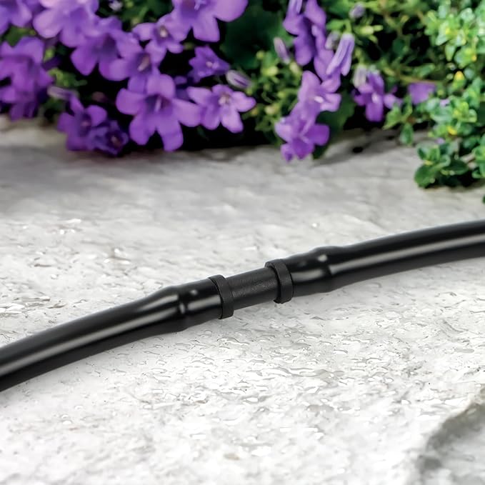 RedChili 160 Pack Drip Irrigation 1/4" Barbed Fittings Kit, Drip System Parts Double Barbed Connectors Includes Couplings Tees Elbows Plugs Fits 1/4-Inch Drip Tubing for Drip Line Connection